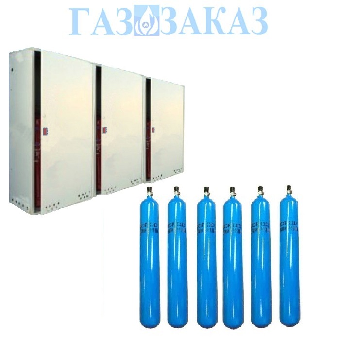 Шкаф для шести кислородных или ацетиленовых газовых баллонов