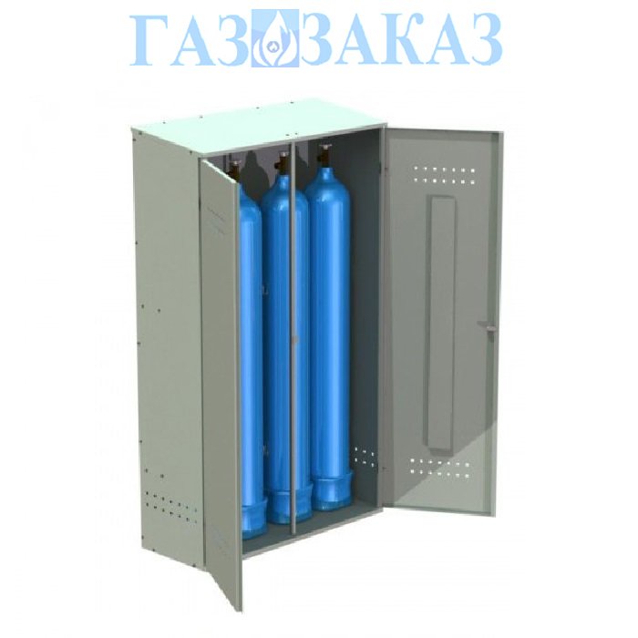 Шкаф для трех кислородных или ацетиленовых газовых баллонов